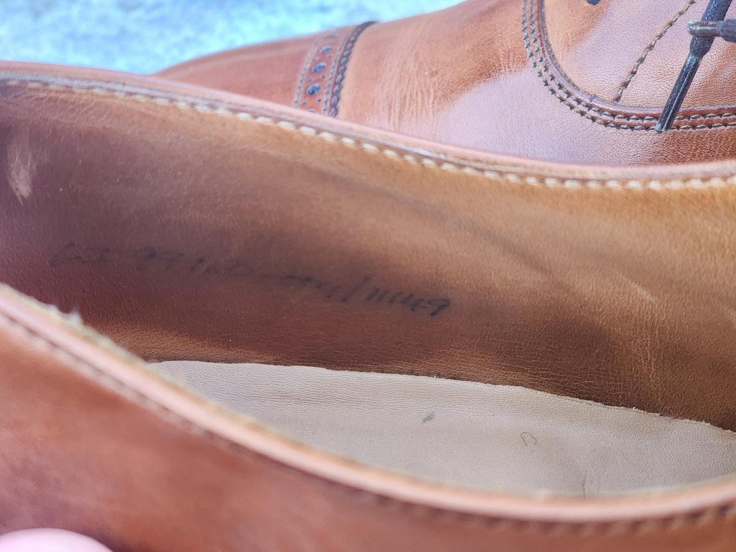 Ralph Lauren - Cap Toe Oxford - Tan Calf - US 7.5