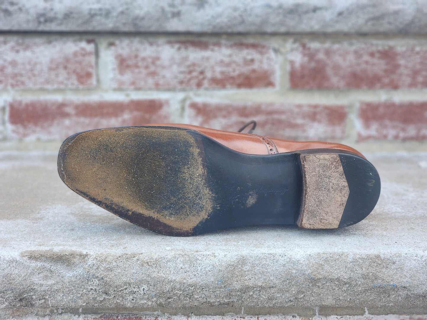 Ralph Lauren Purple Label - Semi Brogue Oxford - Tan Calf - US 7.5