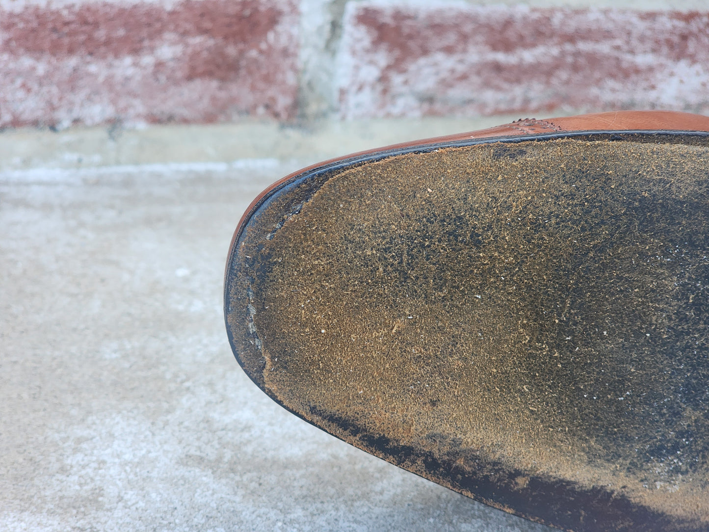 Ralph Lauren Purple Label - Semi Brogue Oxford - Tan Calf - US 7.5