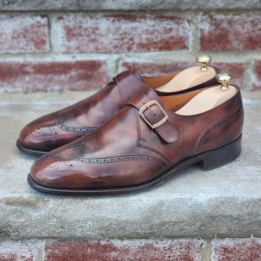 Edward Green - Single Monk Strap - Custom Patina Brown - US 7.5 G (Extra Wide)