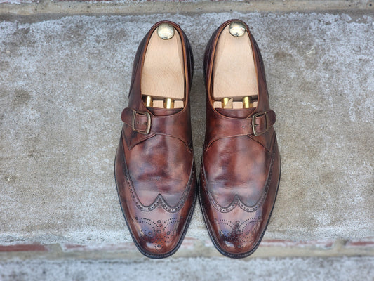 Edward Green - Single Monk Strap - Custom Patina Brown - US 7.5 G (Extra Wide)