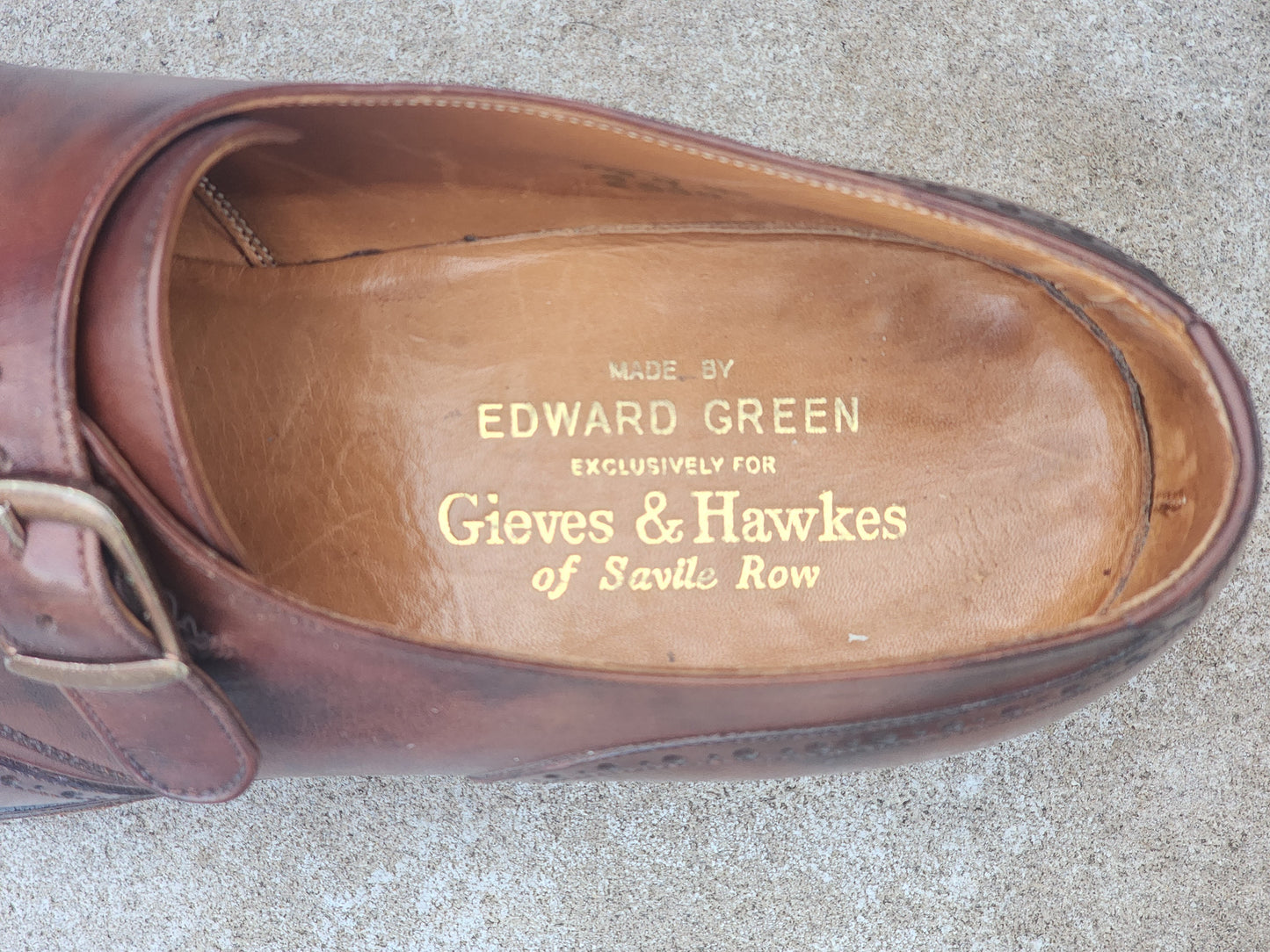 Edward Green - Single Monk Strap - Custom Patina Brown - US 7.5 G (Extra Wide)