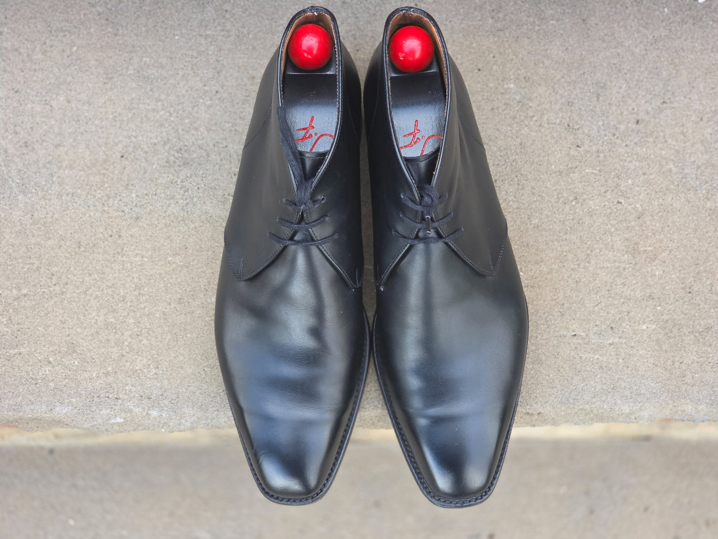 J.FitzPatrick - Chukka Boots - Black Calf - US 7.5