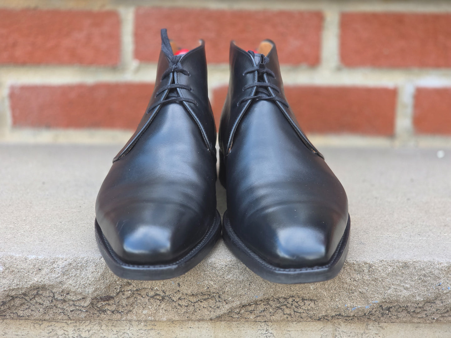 J.FitzPatrick - Chukka Boots - Black Calf - US 7.5