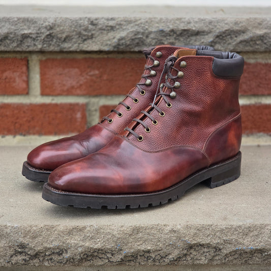 J.FitzPatrick - Oxford Boots - Gold Marble Patina/Gold Grain - US 7.5
