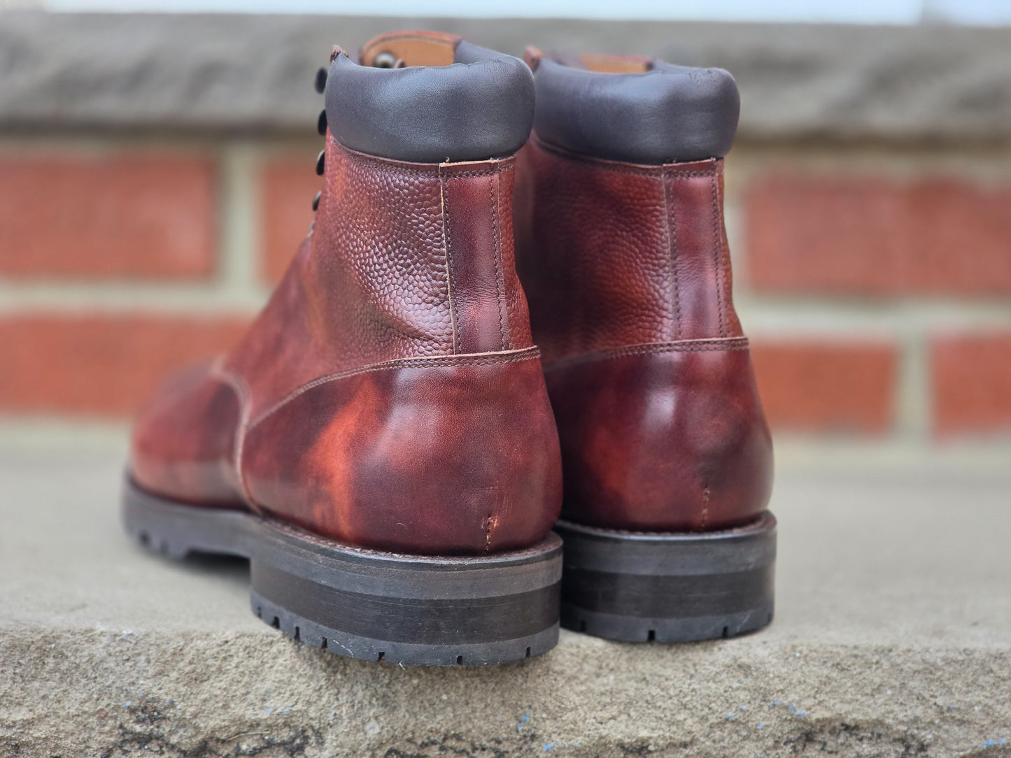 J.FitzPatrick - Oxford Boots - Gold Marble Patina/Gold Grain - US 7.5