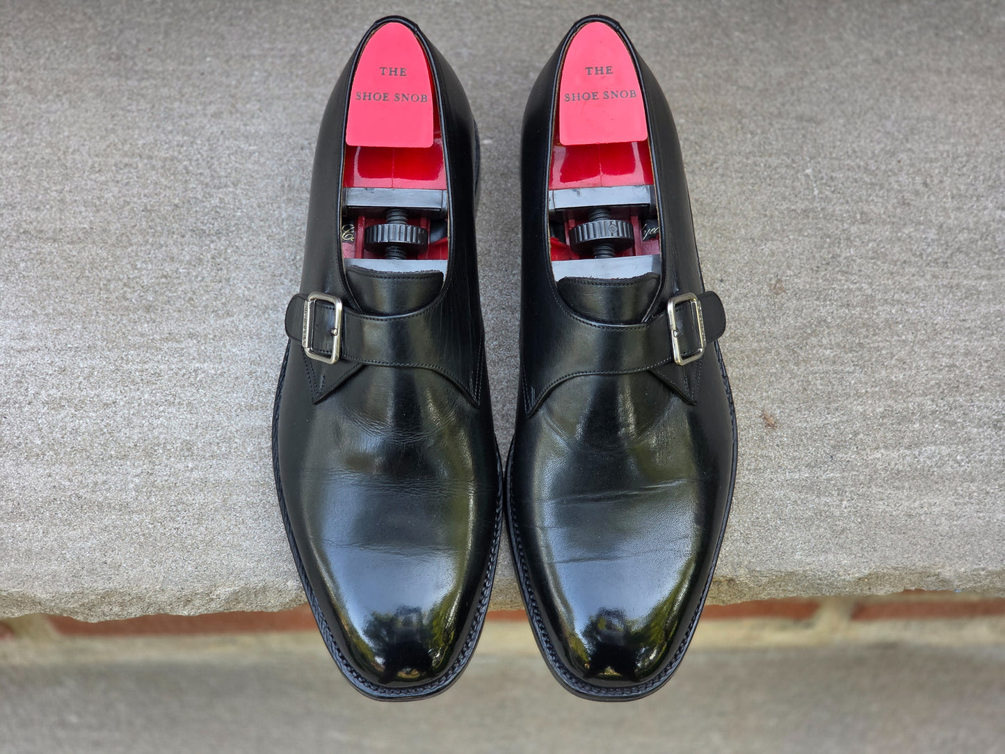 Carmina Albaladejo - Single Monk Strap - Black Calf - US 7 EE