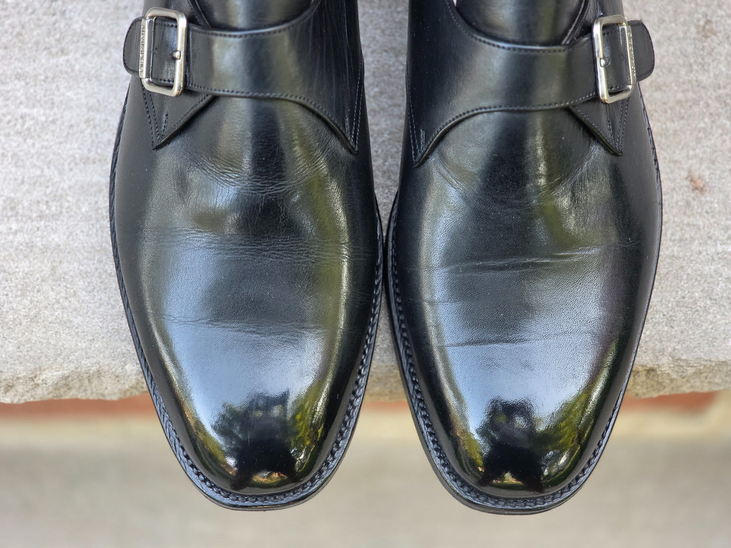 Carmina Albaladejo - Single Monk Strap - Black Calf - US 7 EE