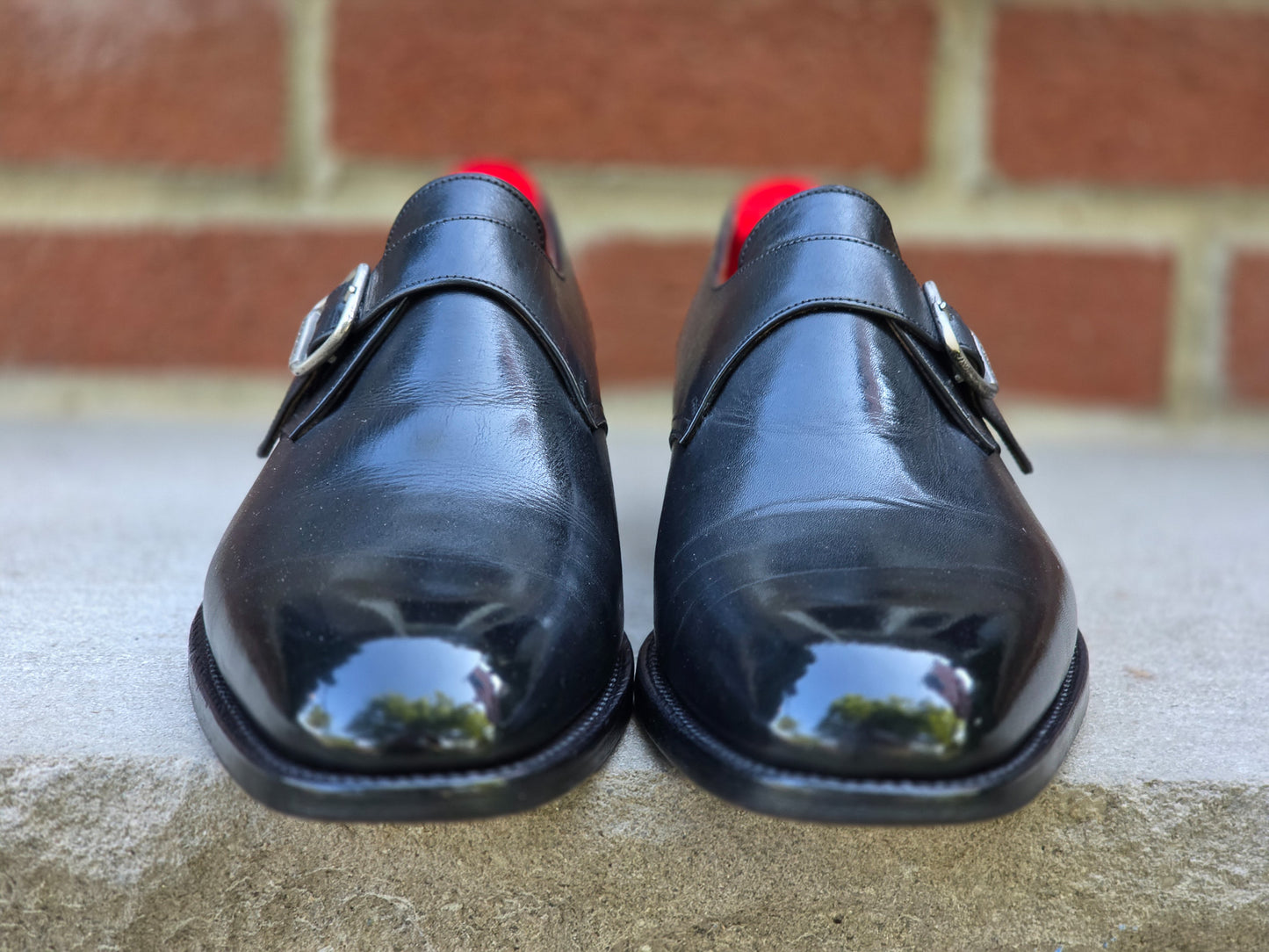 Carmina Albaladejo - Single Monk Strap - Black Calf - US 7 EE