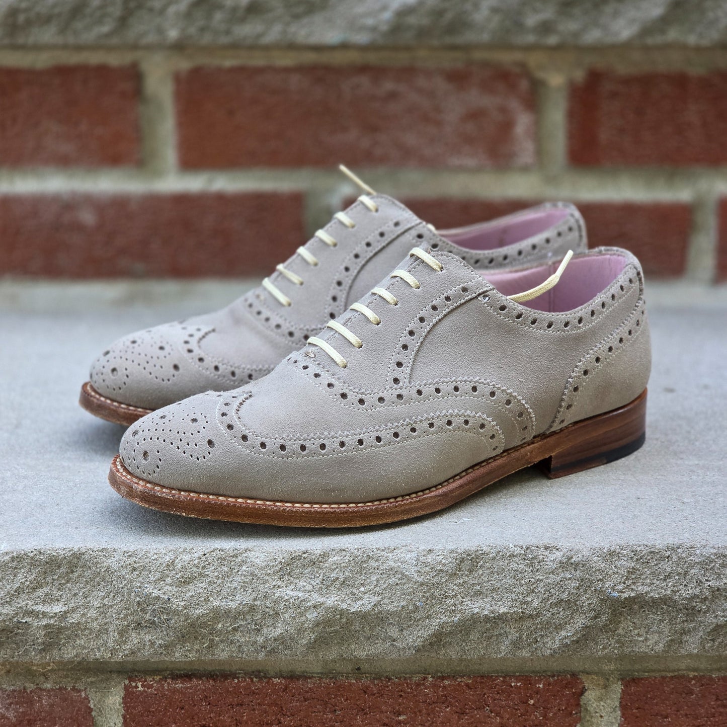 J.FitzPatrick - Full Brogue Oxford - Sande Suede - Women's Size US 5.5