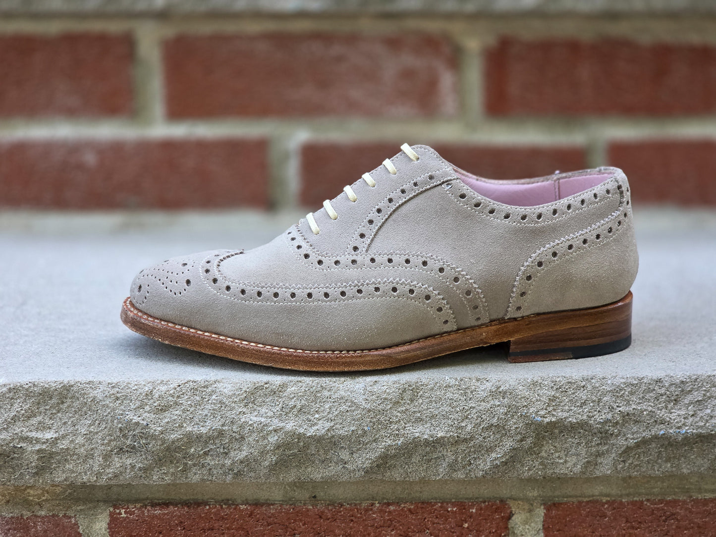 J.FitzPatrick - Full Brogue Oxford - Sande Suede - Women's Size US 5.5
