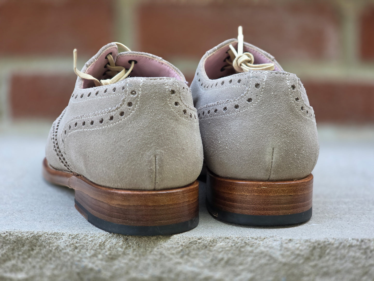 J.FitzPatrick - Full Brogue Oxford - Sande Suede - Women's Size US 5.5