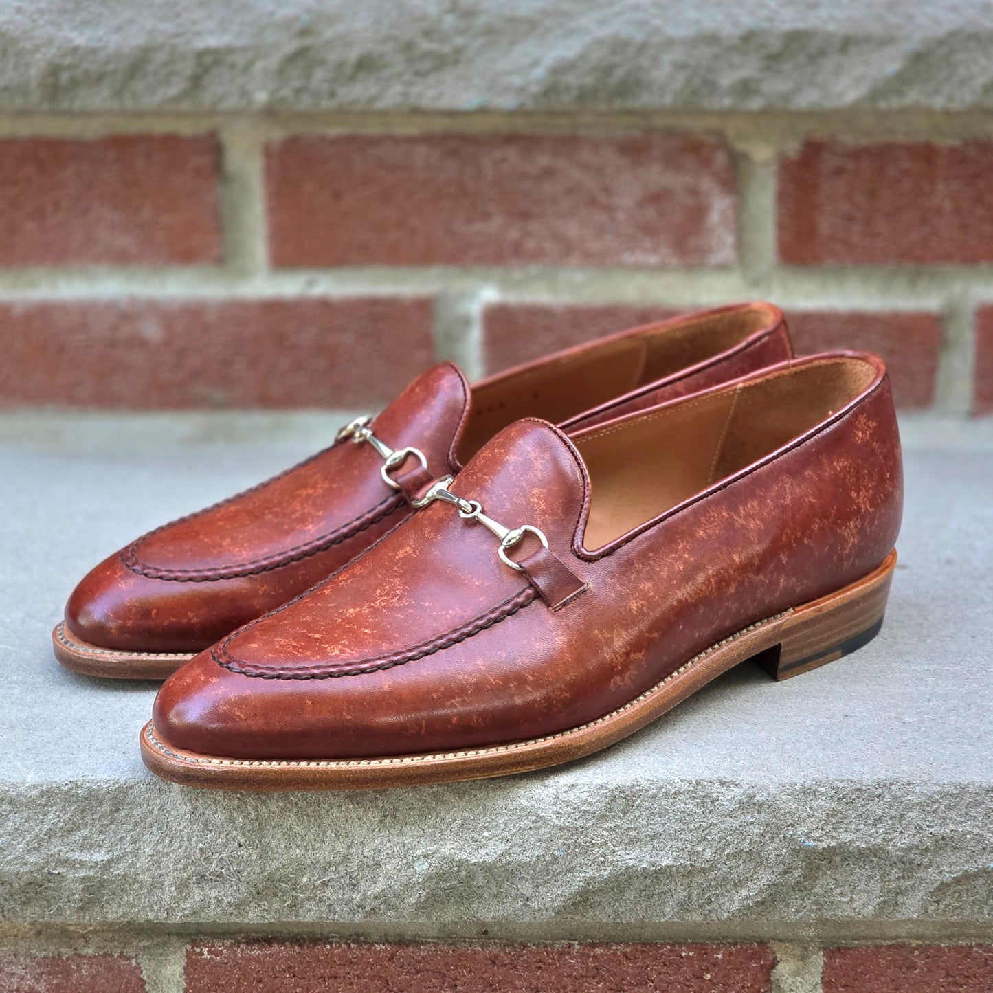 J.FitzPatrick - Bit Loafers - Gold Marble Patina - US 8