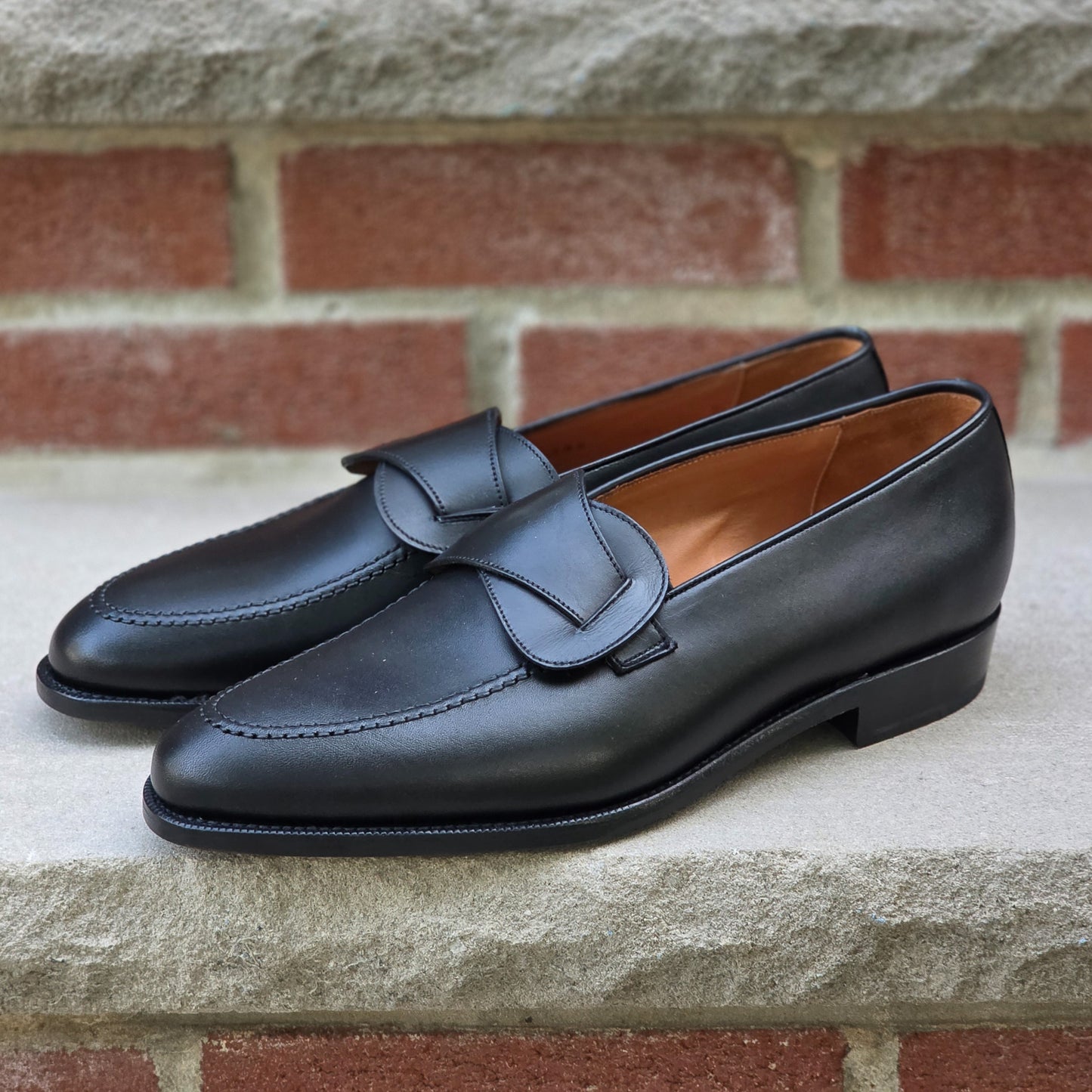 J.FitzPatrick - Butterfly Loafers - Black Calf (Second) - US 9