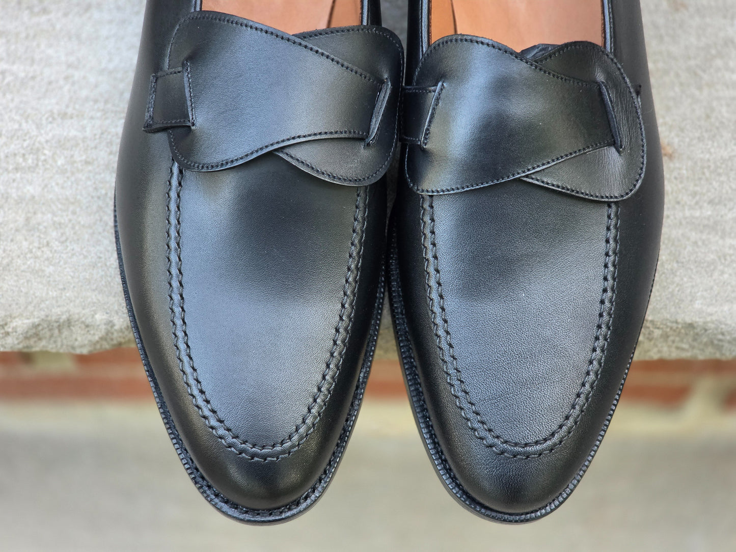 J.FitzPatrick - Butterfly Loafers - Black Calf (Second) - US 9