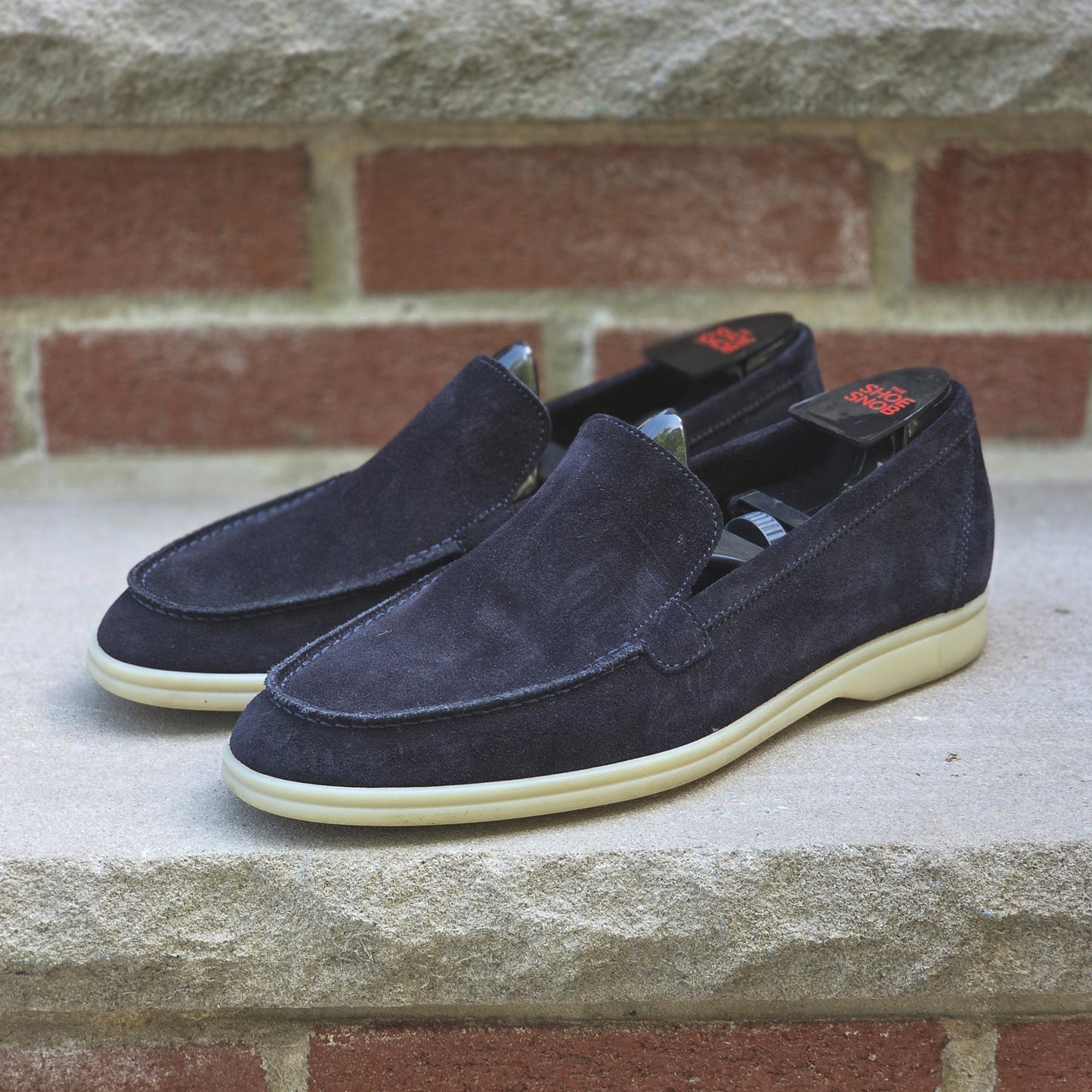 Berwick - Soft Sole Venetian Loafer - Navy Suede - US 7