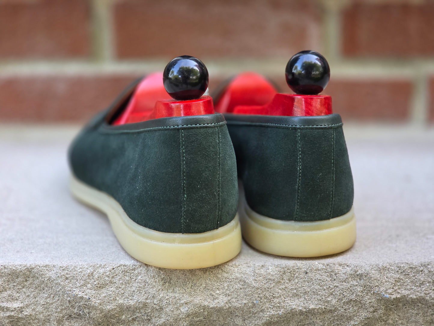 Blkbrd - Soft Sole Belgian Loafer - Green Suede - US 7