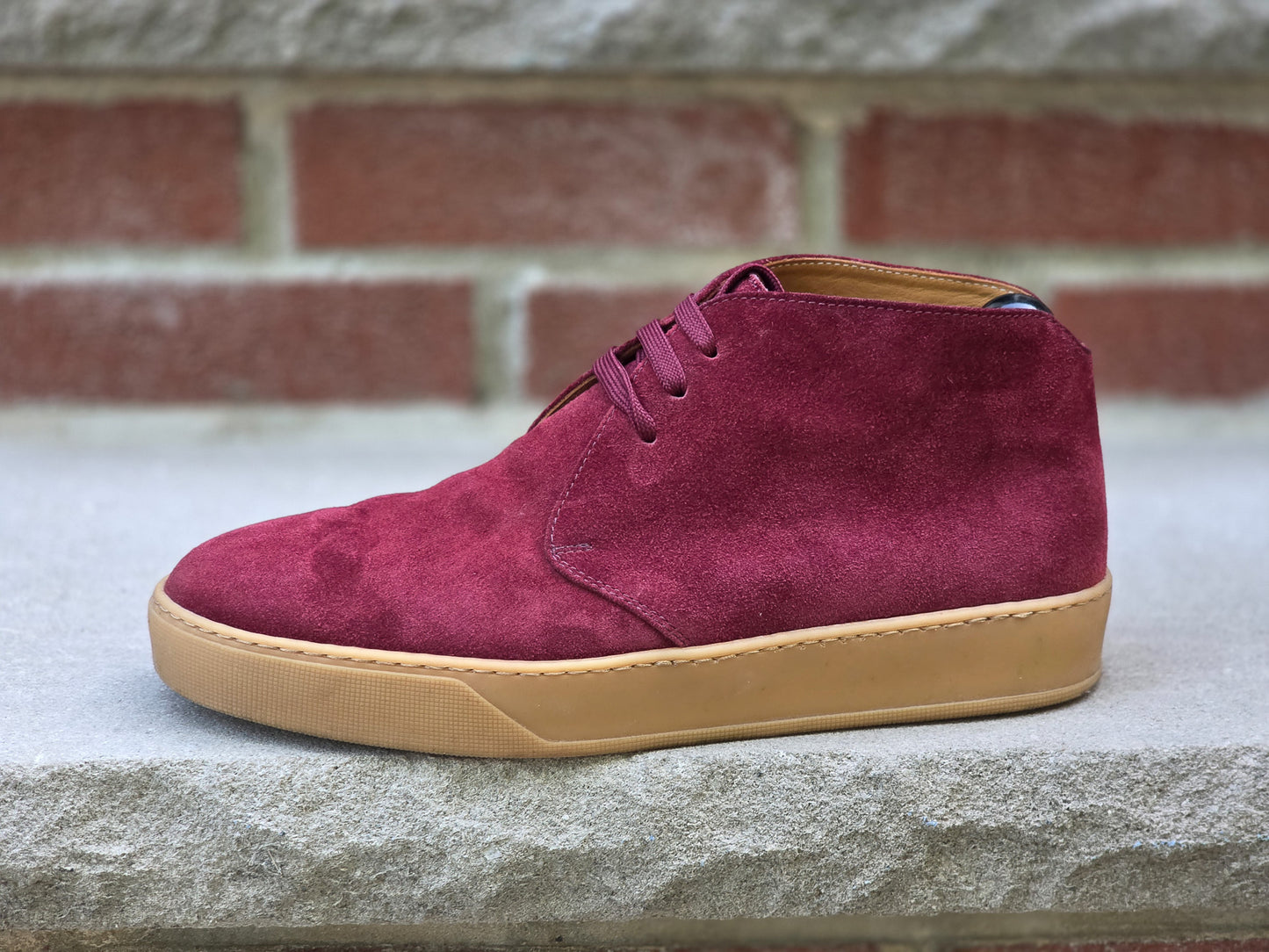 J.FitzPatrick - Chukka Sneaker - Burgundy Suede - US 7