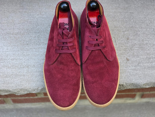 J.FitzPatrick - Chukka Sneaker - Burgundy Suede - US 7