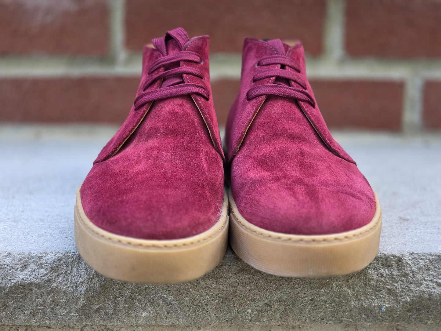 J.FitzPatrick - Chukka Sneaker - Burgundy Suede - US 7