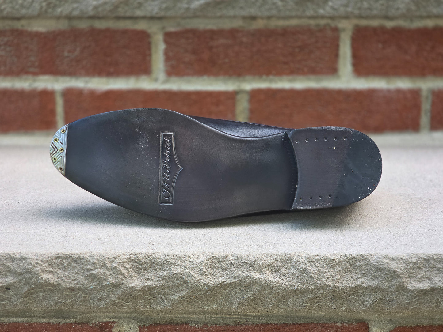 J.FitzPatrick - Longwing Oxford - Navy Museum Calf/Grey Suede - US 7.5