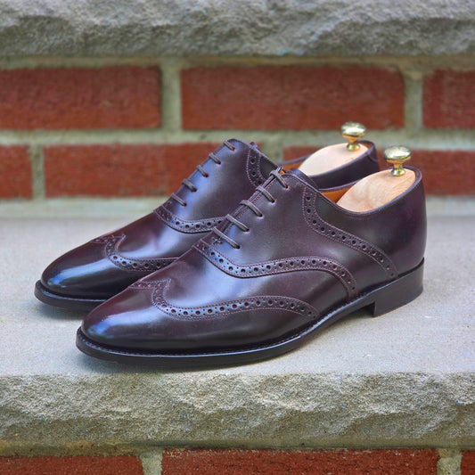 J.FitzPatrick - Wingtip Saddle Oxford - Cordovan - US 7.5