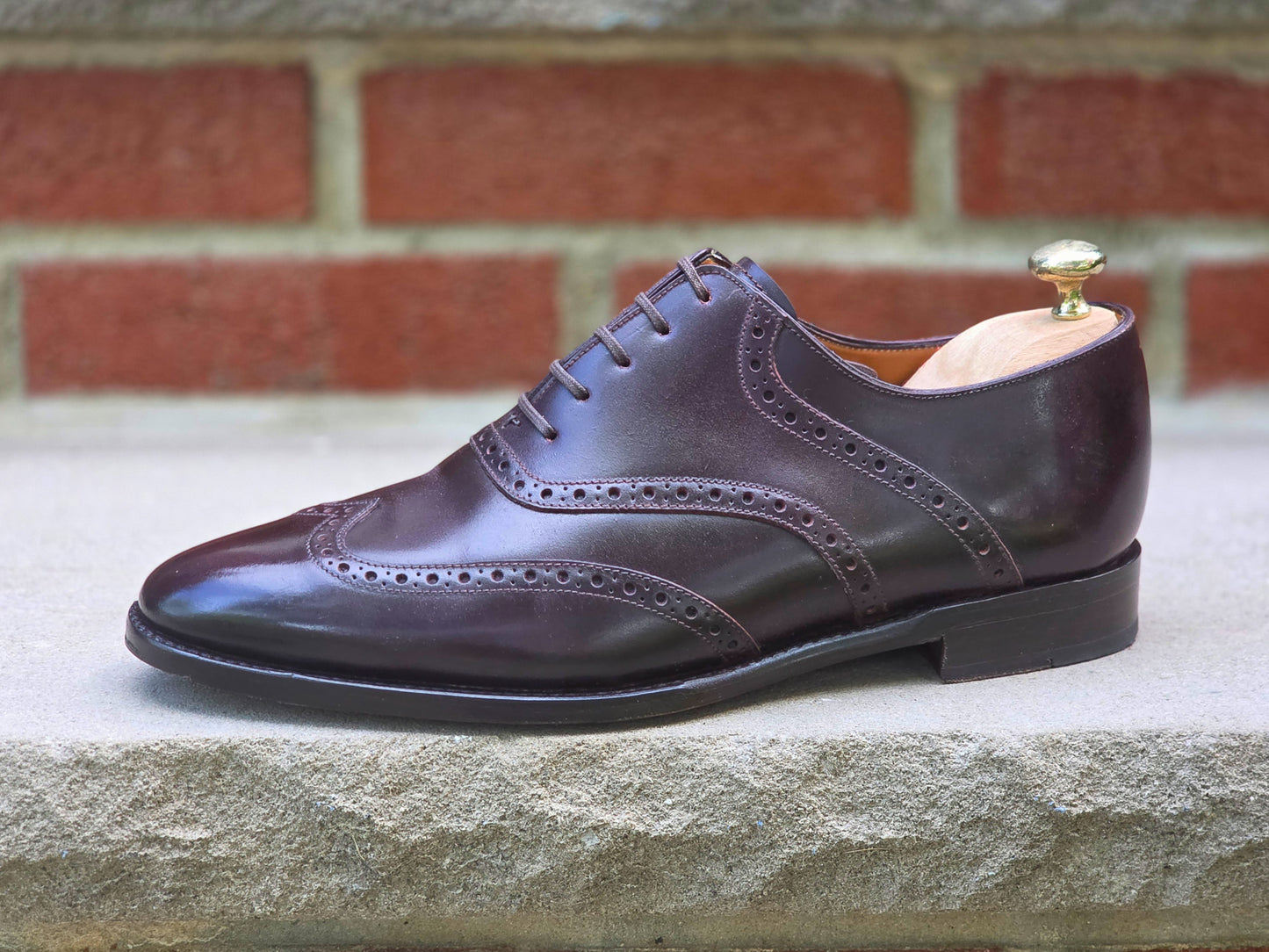 J.FitzPatrick - Wingtip Saddle Oxford - Cordovan - US 7.5