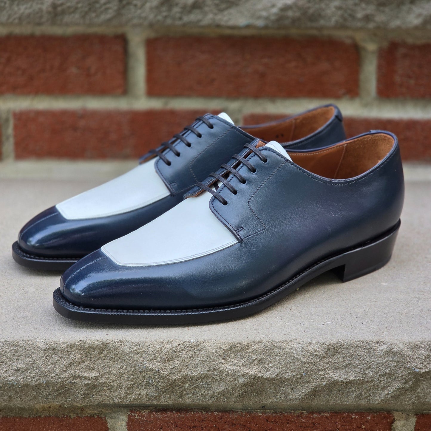 J.FitzPatrick - Apron Derby - Midnight/White Calf - US 7.5