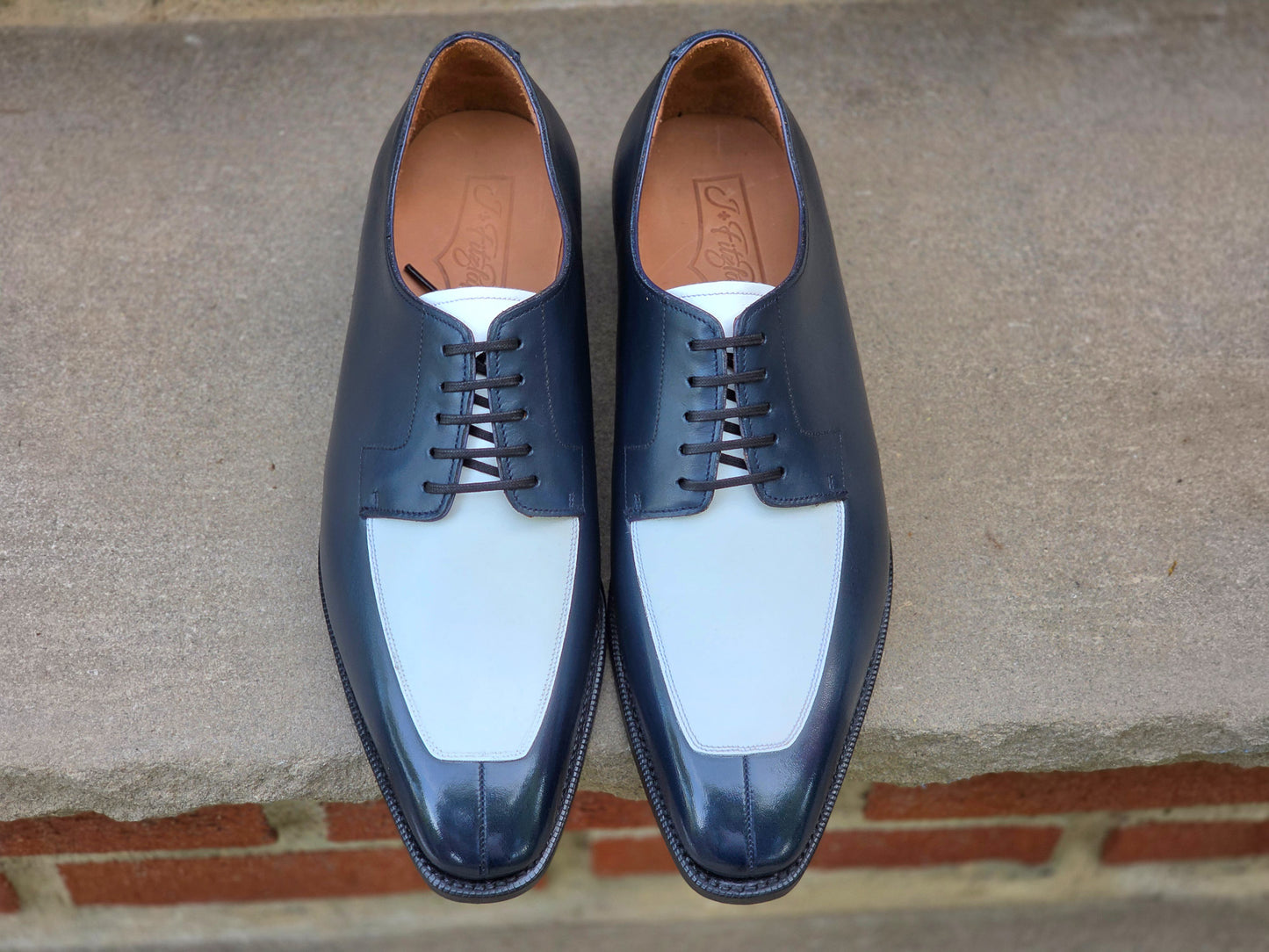 J.FitzPatrick - Apron Derby - Midnight/White Calf - US 7.5