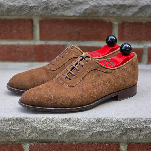 J.FitzPatrick - Quilted Adelaide Oxford - Snuff Suede - US 7.5