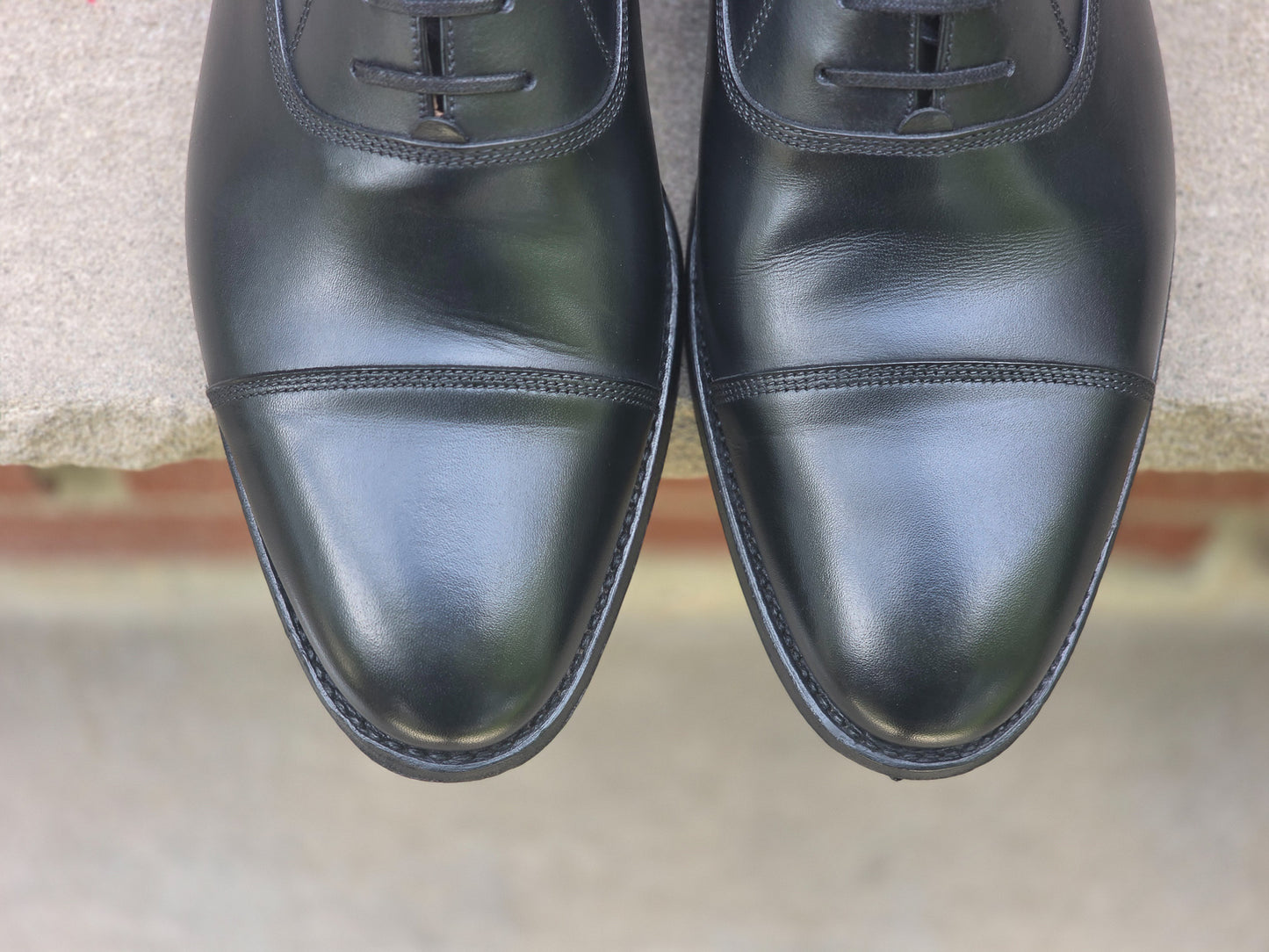 J.FitzPatrick - Cap Toe Oxford - Black Calf - Multiple Sizes
