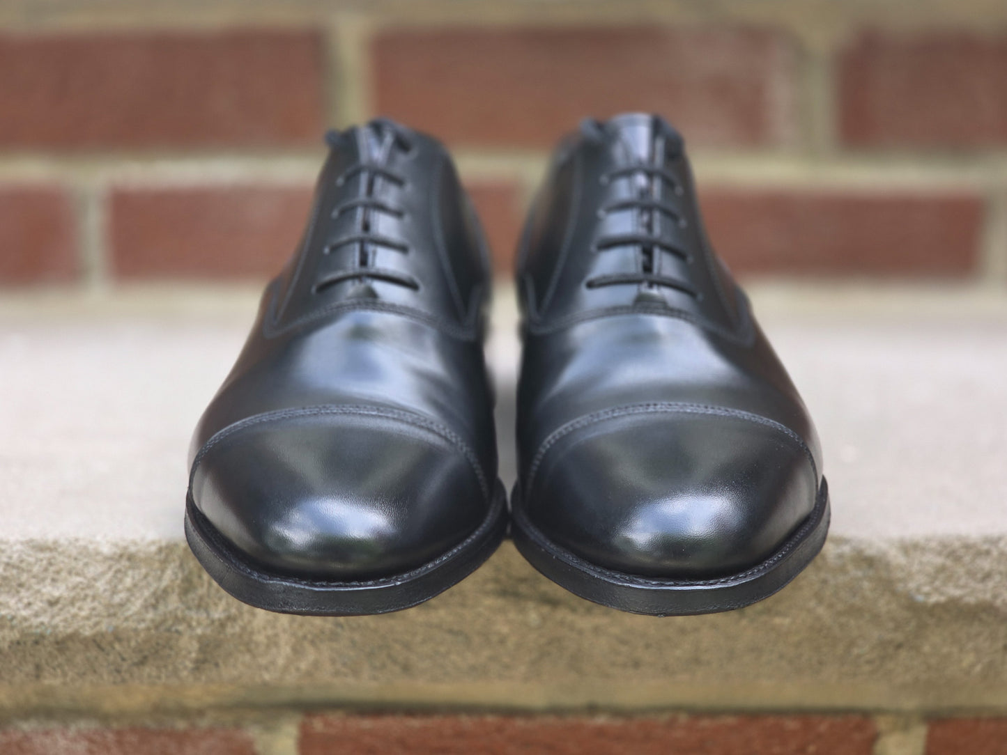 J.FitzPatrick - Cap Toe Oxford - Black Calf - Multiple Sizes