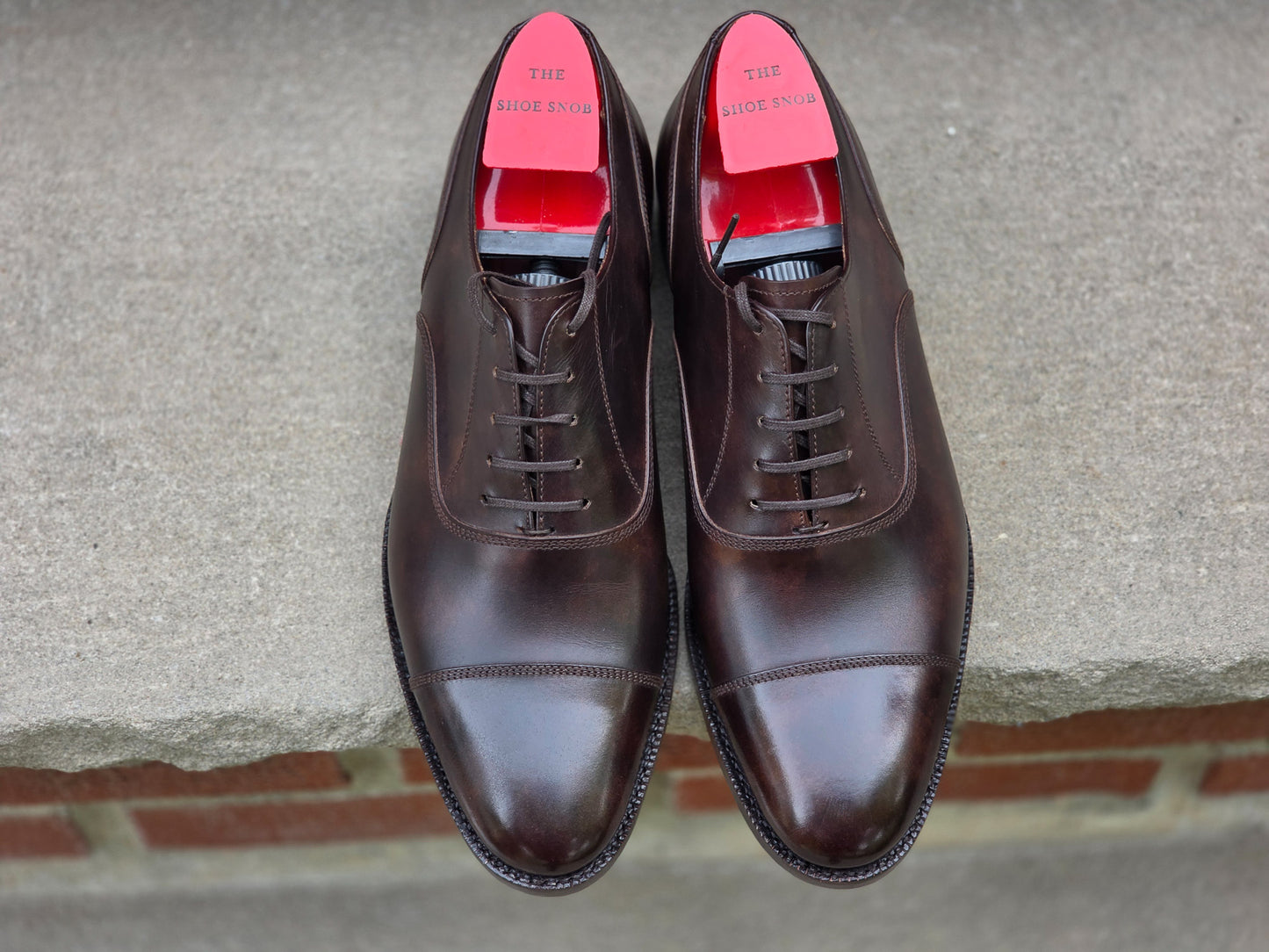 J.FitzPatrick - Cap Toe Oxford - Dark Brown Museum Calf - US 6.5