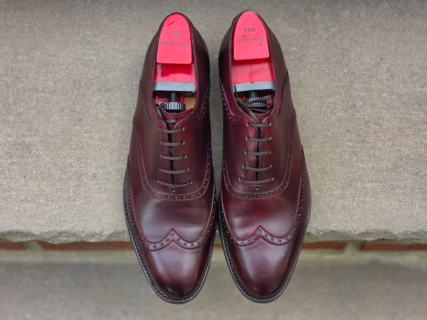 J.FitzPatrick - Wingtip Saddle Oxford - Burgundy Calf - US 9.5