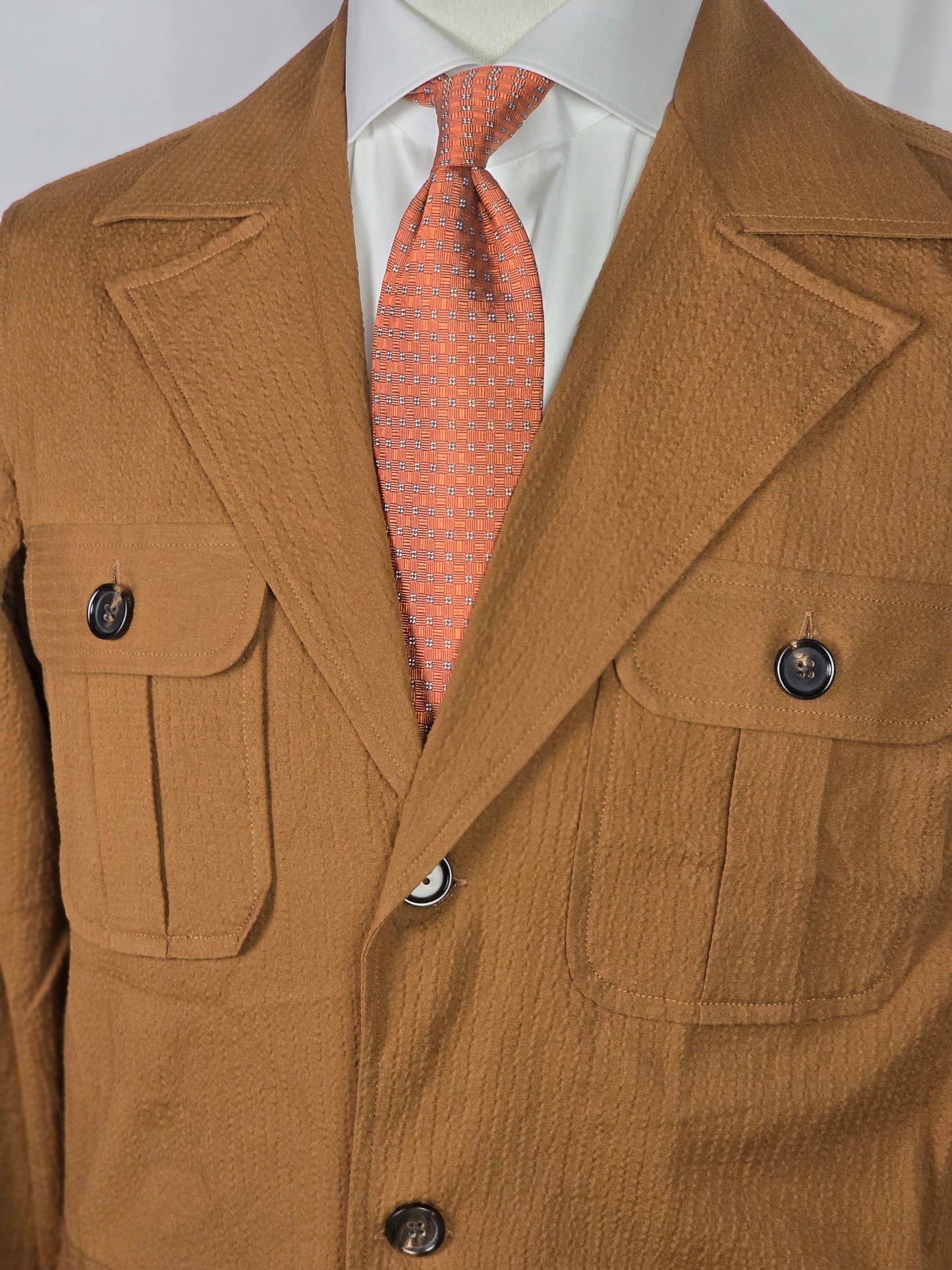 Costume SuitSupply - Chambray bleu à trois boutons