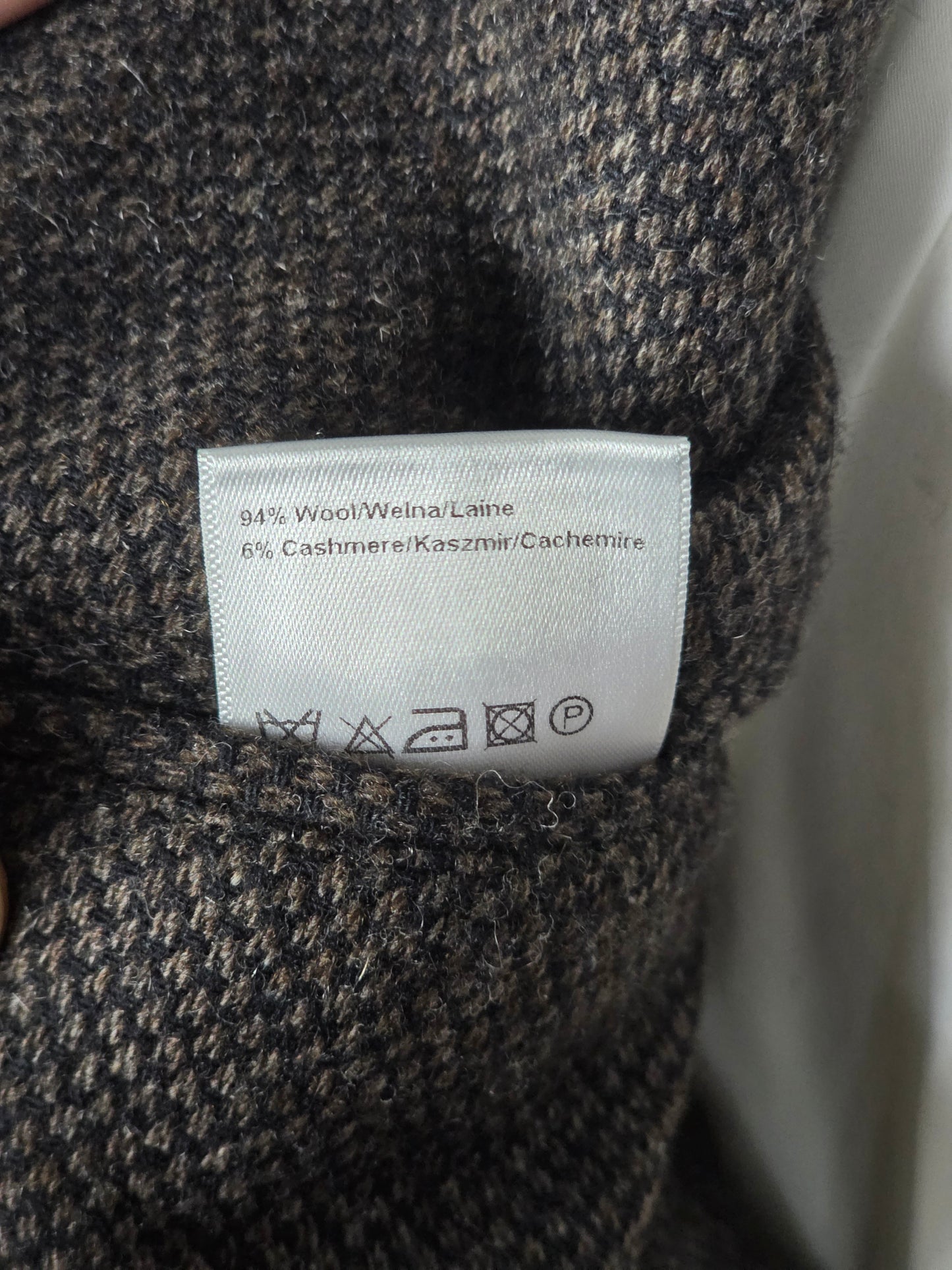 Oscar Jacobson - Double Breasted Sport Coat - Brown/Black Birdseye