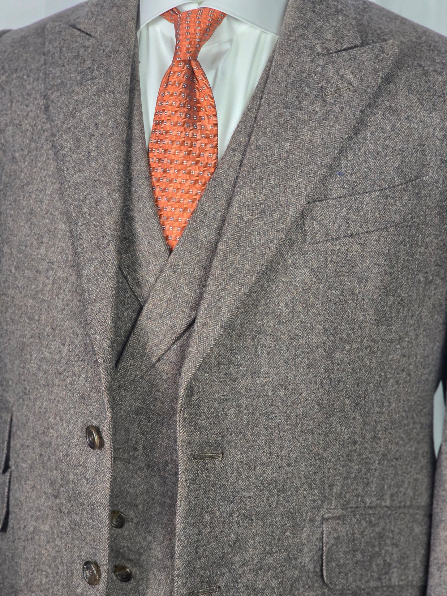 Bespoke - Three Piece Suit - Light Brown Wool