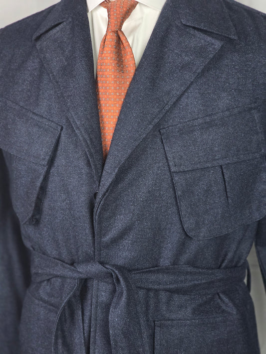 Yeossal - Jungle Jacket - Navy Birdseye with Belt