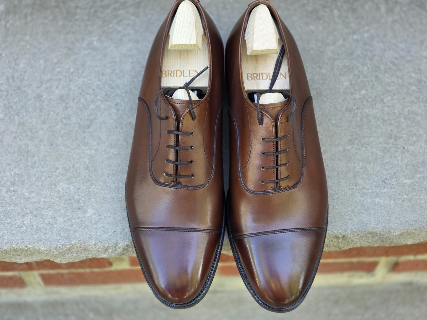 J.FitzPatrick - Oxford en daim pleine fleur - Marron foncé