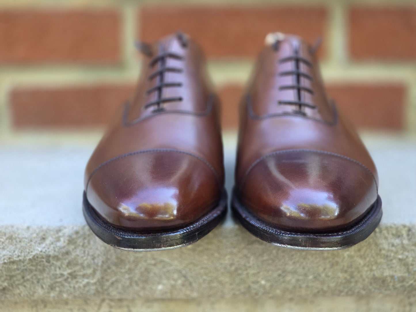J.FitzPatrick - Oxford en daim pleine fleur - Marron foncé