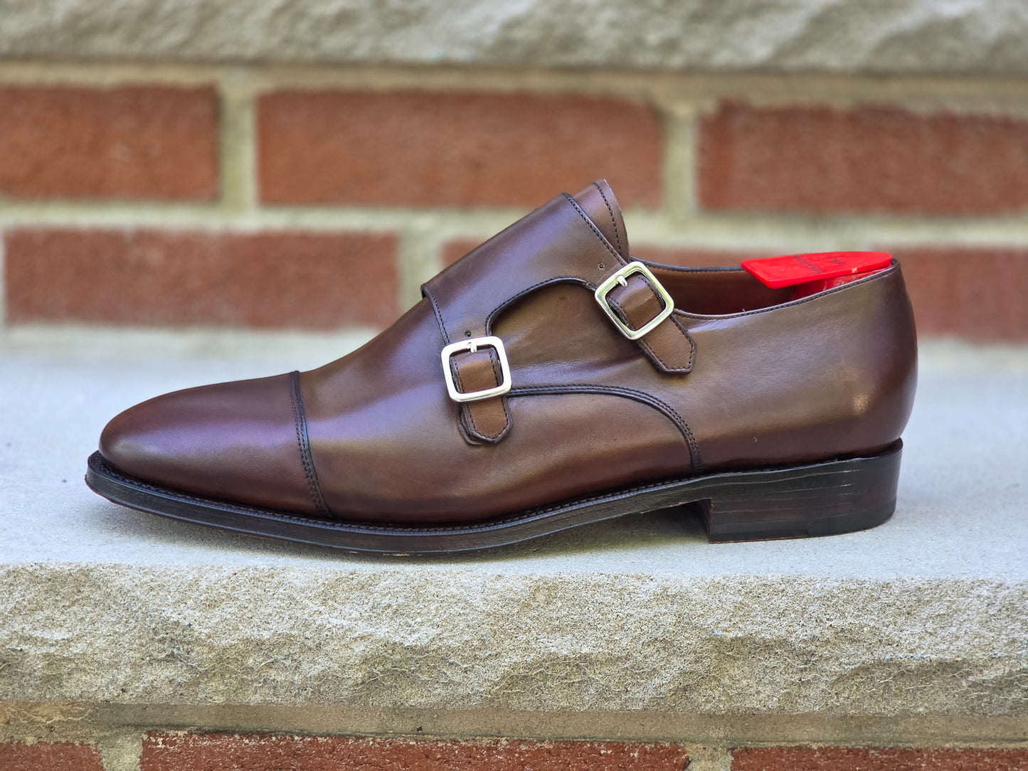 J.FitzPatrick - Oxford en daim pleine fleur - Marron foncé
