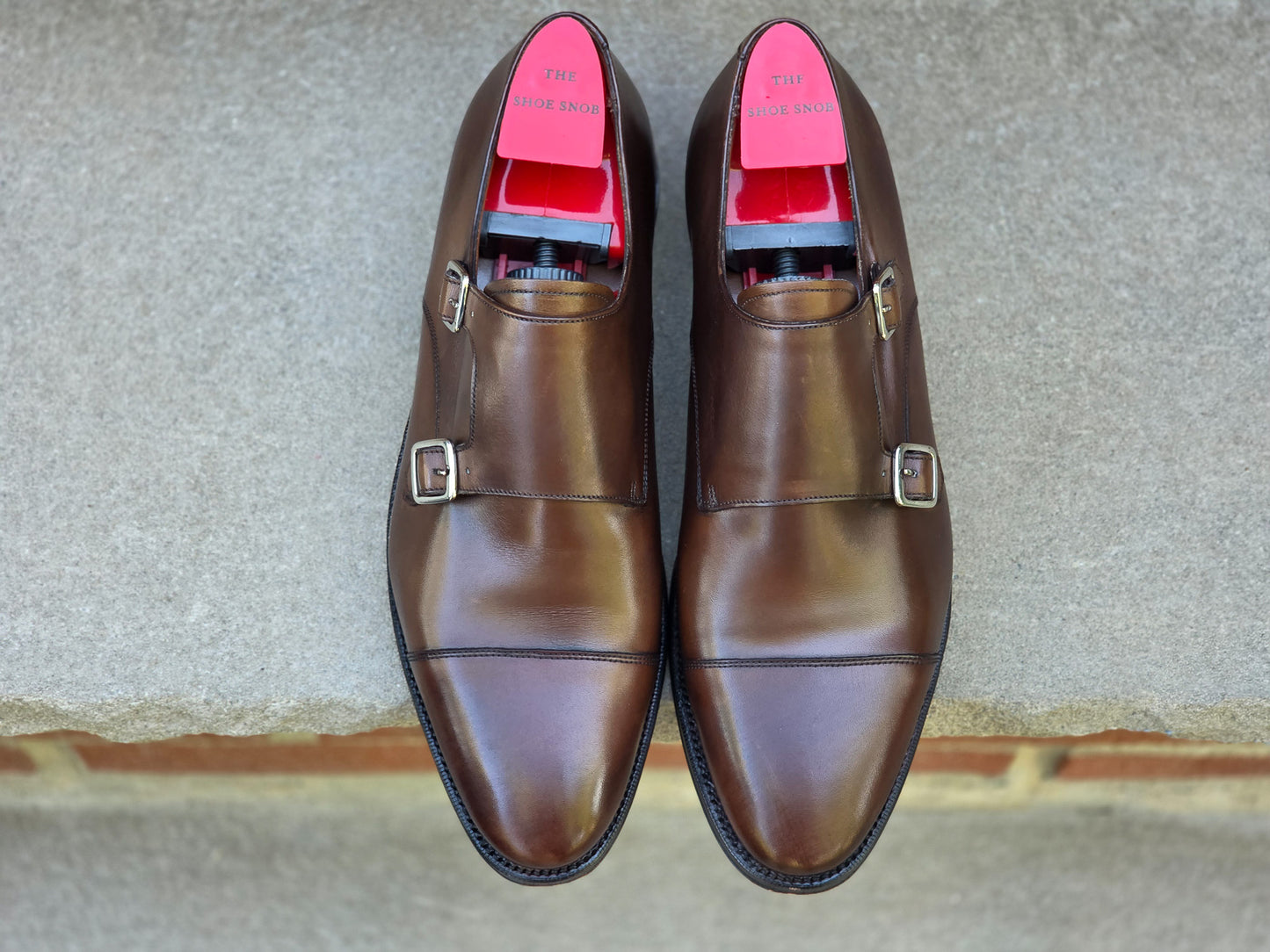 J.FitzPatrick - Oxford en daim pleine fleur - Marron foncé
