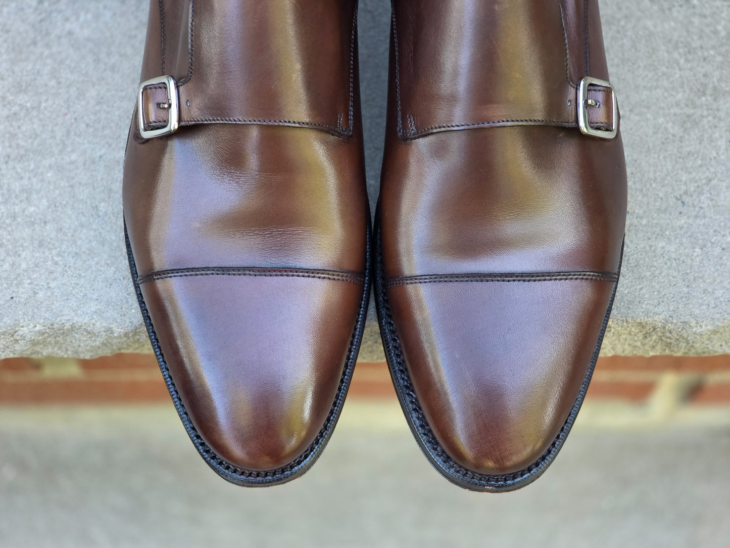 J.FitzPatrick - Oxford en daim pleine fleur - Marron foncé