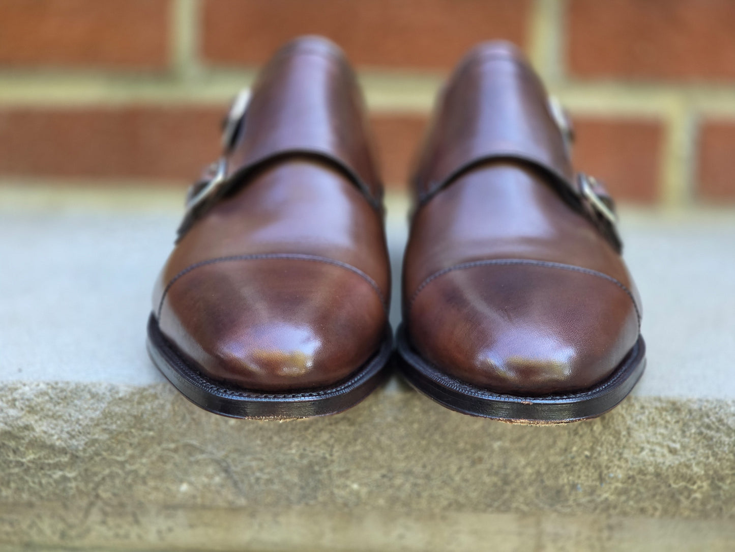 J.FitzPatrick - Oxford en daim pleine fleur - Marron foncé