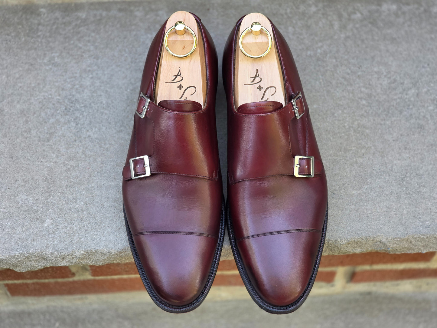 J.FitzPatrick - Oxford en daim pleine fleur - Marron foncé