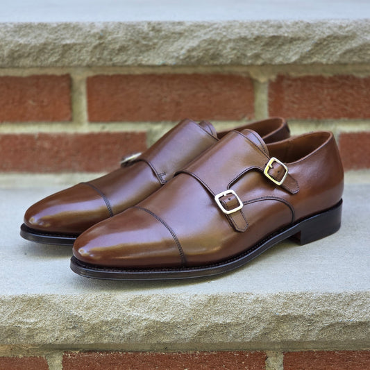 Bridlen - Double Monk Strap - Brown Calf - Second - US 11
