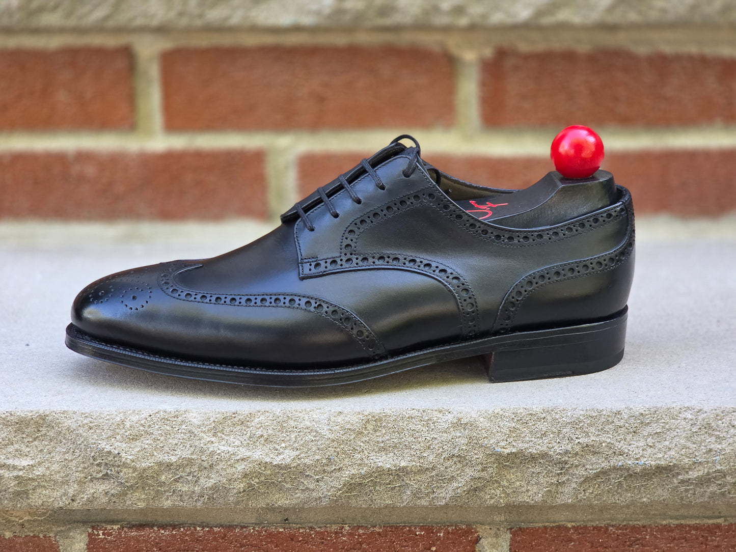 J.FitzPatrick - Oxford en daim pleine fleur - Marron foncé