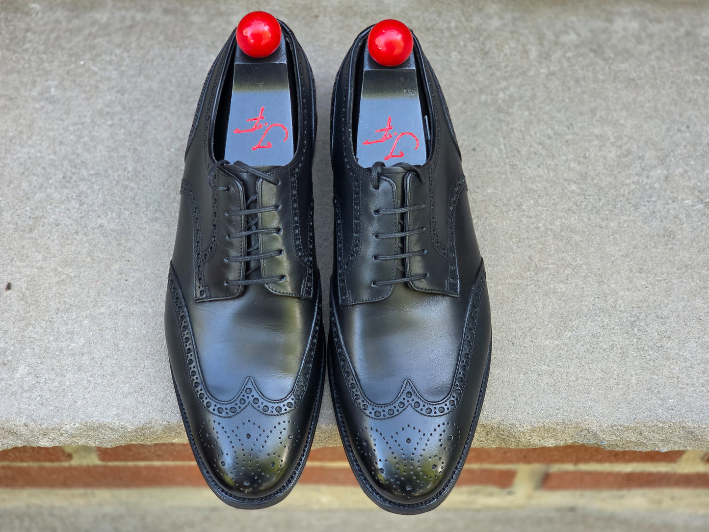 J.FitzPatrick - Oxford en daim pleine fleur - Marron foncé