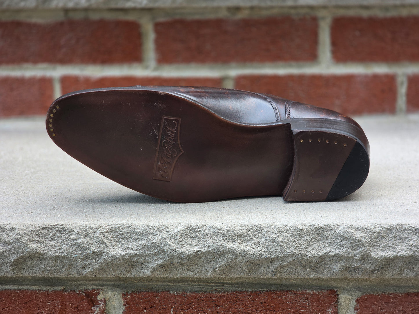 J.FitzPatrick - Cap Toe Oxford - Dark Brown Marble Patina - US 8.5