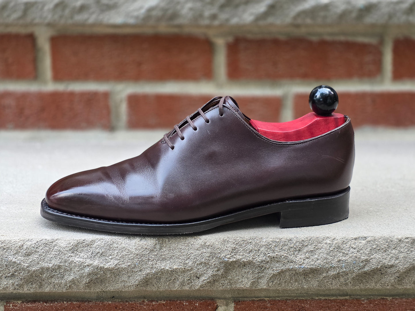 J.FitzPatrick - Whole Cut Oxford - Dark Brown Calf - US 7.5